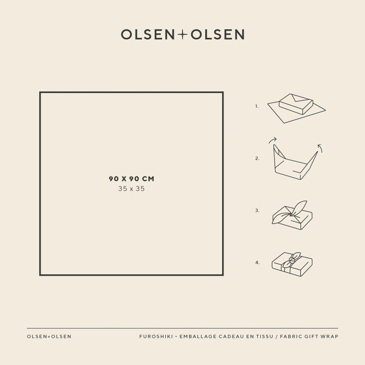 Furoshiki - Silky Gift Wrapping - Emerald- Olsen + Olsen