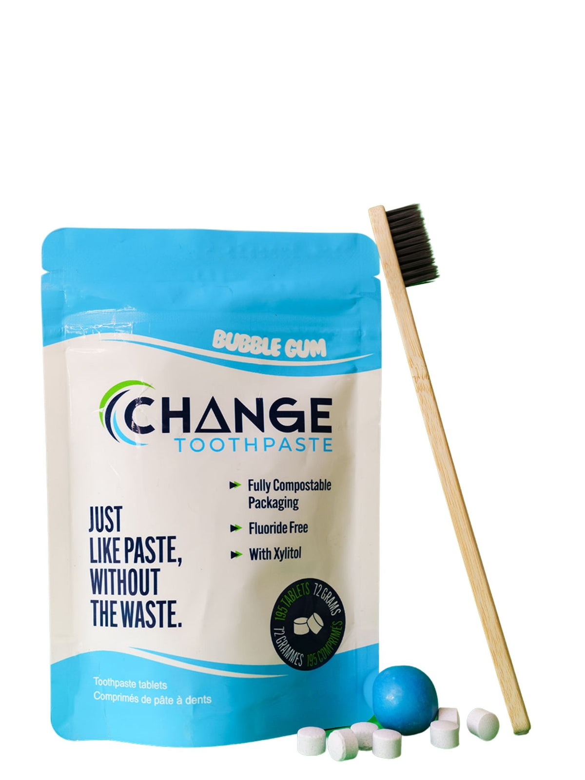 Change Toothpaste Tablets-  3 Month - Bubblegum Flavour.