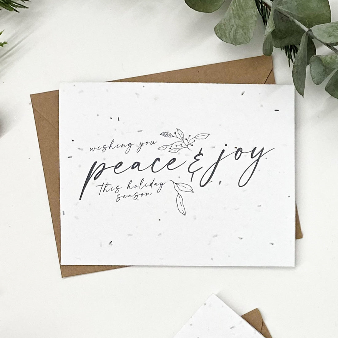 Peace &amp; Joy - Plantable Christmas Greeting Card