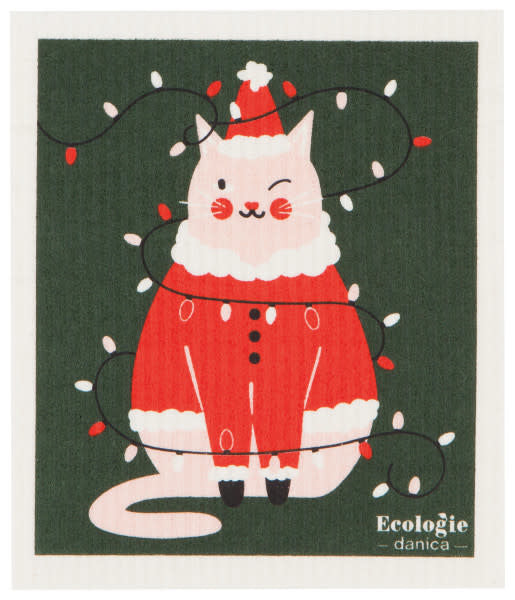 Ecologie- Danica Swedish Sponge Cloth- Swedish Festive Feline